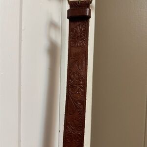 American Eagle Outfitters Brown Floral Embossed Belt